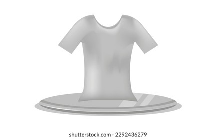 3D vector t-shirt, can be used as a mockup