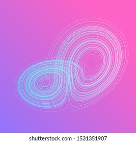 3D Vector Visualisation Of The Lorenz Attractor, System That Causing The Butterfly Effect. Scientific Conteptual Background For AI (artificial Intelligence), Chaos Theory, Quantum Computing.