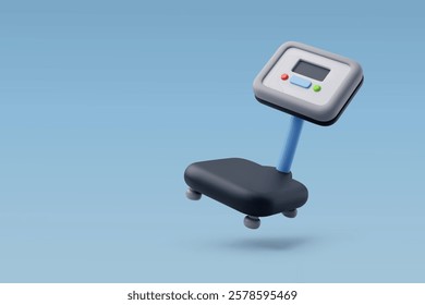 3d Vector Warehouse scales, Freight machine transportation warehouse, Business and logistic concept. Eps 10 Vector. 