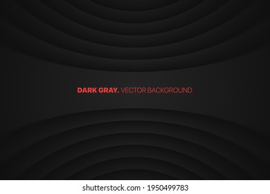 3D Vector Warped Lines Blurred Effect Dark Gray Futuristic Technology Abstract Background. Rendered Wall. Minimalistic Black Empty Space Abstract Wallpaper