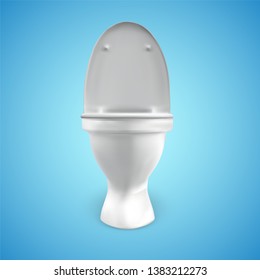 3d vector white toilet with cistern. ready element for the design of advertising plumbing