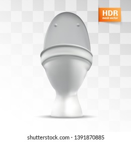 3d vector white toilet with cistern. ready element for the design of advertising plumbing