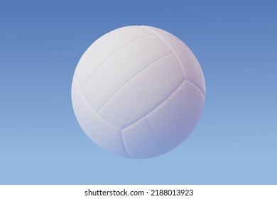 3d Vector white volleyball ball, Sport and Game competition concept, Eps 10 Vector.