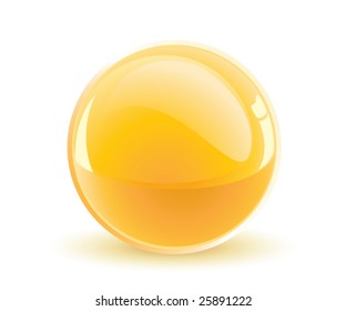 3d vector yellow sphere