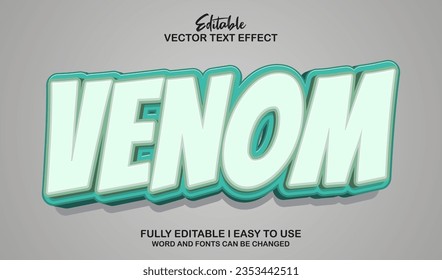 3d venom editable text effect style