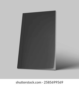 3D Vertical Book With Softcover Isolated On White Background. EPS10 Vector