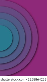 3d vertical paper cut circle vector background