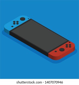 3d video game console. Vector illustration of an isometric gamepad - Vector