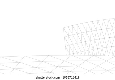 3d view of abstract architecture