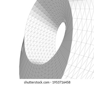 3d view of abstract architecture