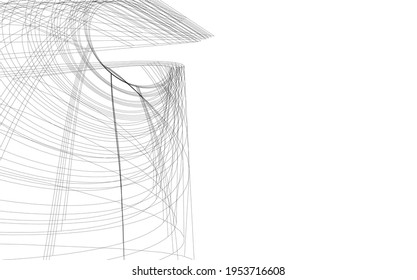 3d view of abstract architecture