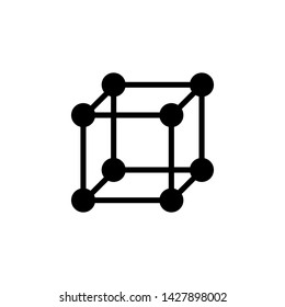 3D View Icon - Atom, Networks or Connection Vectors, Flat and Trendy Sign, Symbol, Illustration for Design, Guidance, Presentation or Mobile Apps.