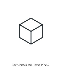 3D view icon, 3D view vector illustration