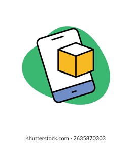3d Ver Icono Vector Ilustración de stock