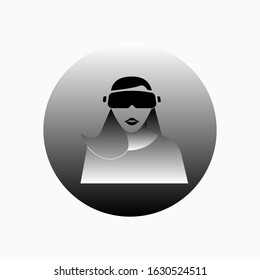3D View Icon. 360° Vision or Virtual Reality Headset Sign. Three Dimensional Sight Symbol for Design and Websites, Presentation or Apps Element.