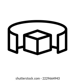 Icono de línea de vista 3d gráfico vectorial 
