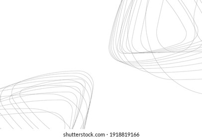 3d view of modern architecture vector illustration
