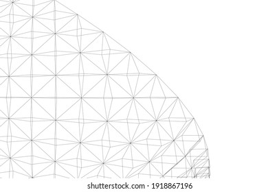 3d view of modern architecture vector illustration