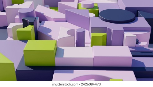 3d view puzzle pieces vector design in eps 10