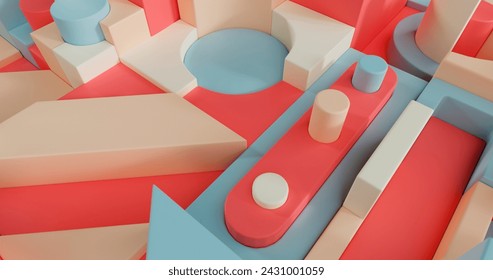 3d view puzzle pieces vector design in eps 10