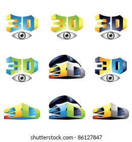 3D Viewing Experience   isolated on a white background