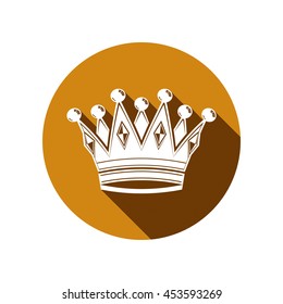 3d vintage crown, luxury coronet illustration. Classic imperial and VIP symbol, for use in advertising and design.