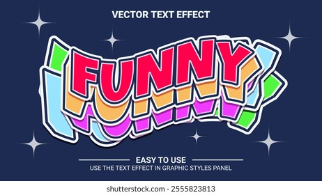 3d vintage funny editable text effect