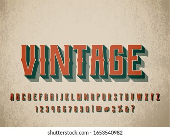 3D vintage old school on old paper text effect