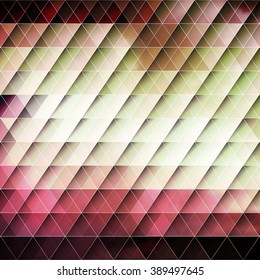 3d vintage triangle design with clouds on the background