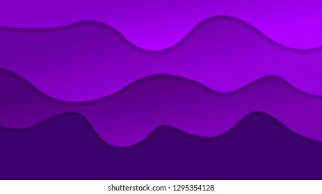 3D violet gradient layers abstract background. Vector design for business presentations, flyers, posters and invitations. Colorful carving art with shadows.