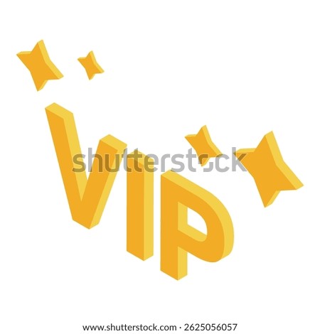3d vip lettering surrounded by golden stars is perfect for a concept of exclusivity and privilege