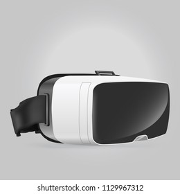 3d virtual reality headset, new technology equipment, VR glasses vector illustration