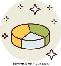 3d visualization with graph concept vector color icon design, additive manufacturing Symbol on white background