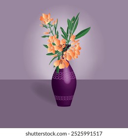 3d visualization of a vase with flowers. Can be used to create postcards, packages, labels, photo knives, diaries, calendars and much more.