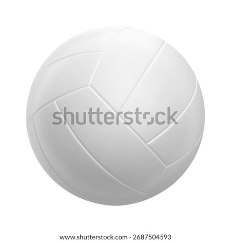 3d volleyball ball icon. White ball. 3d vector render Symbol or emblem football . Vector illustration
