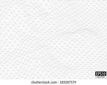 3D Volume Wireframe | EPS10 Vector