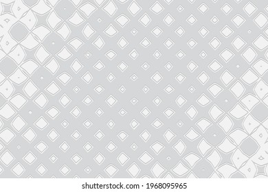 3D volumetric convex embossed white background. Ethnic geometric style. Original creative curly pattern for wallpapers, presentations, textiles, websites, coloring, wrapping paper.