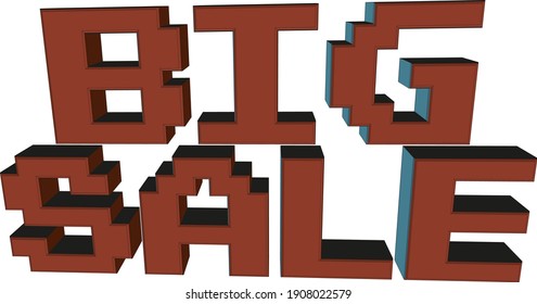 3d volumetric text big mega sale