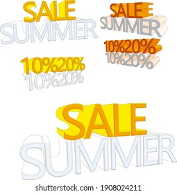 3d volumetric text big summer sale