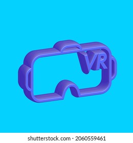 3d VR icon for internet, user interface, leading page