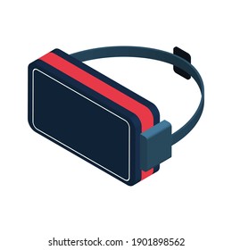 3D VR isometric vector illustration.