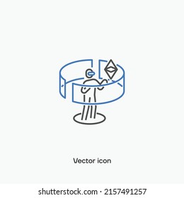 3D VR vector icon. Premium quality.