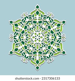 3.ª decoración de pared diseño de mandala de corte láser