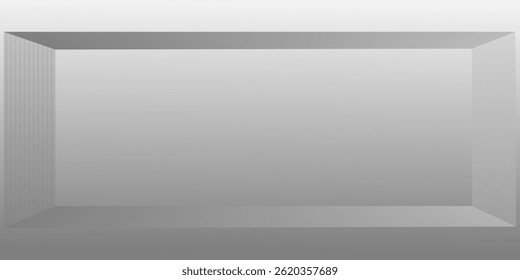3d wall niches. Realistic vector two empty boxes or shelves on white colored background. Shop, gallery showcase mockup for product presentation. Blank retail storage, exhibit space, interior bookshelf