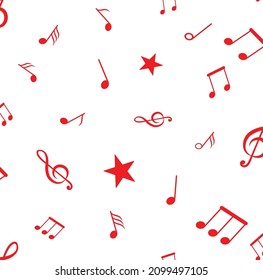 3d Wallpaper, Seamless musical notes kids wallpaper pattern.