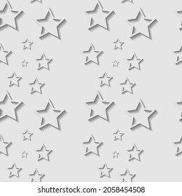 3d Wallpaper Stars On Gray Background Stock Vector (Royalty Free ...