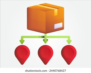 3d warehouse illustration for logistic and shipping storages or industry distribution for storehouse