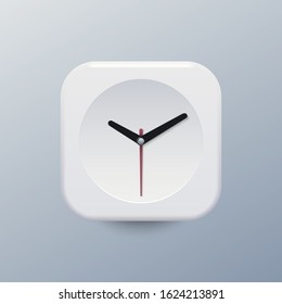 3D watch icon. Icon Watch light gray color, for mobile device and mobile app. Vector illustration EPS10	