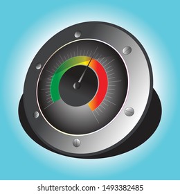 3D Watch Illustration, classic clock design.