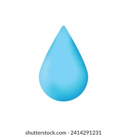 Icono de gota de agua aislado en fondo blanco